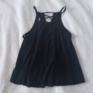 SO Black Swing Loose Fitted Tie Up Tank Top size S